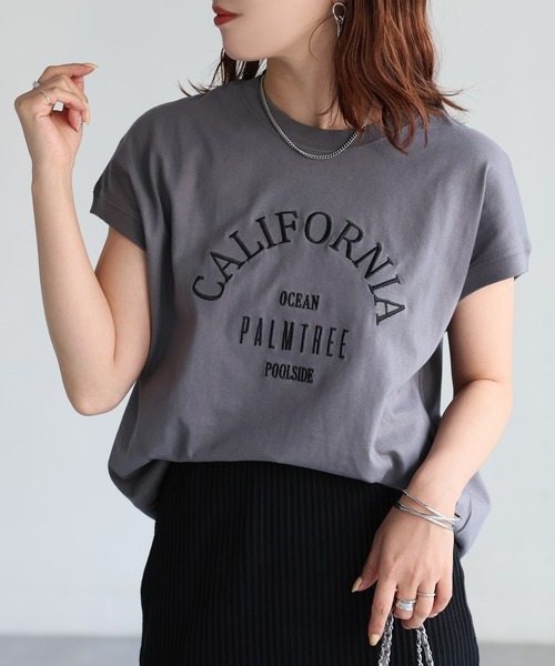 

Футболка с вышитым логотипом Riberry, угольно-серый