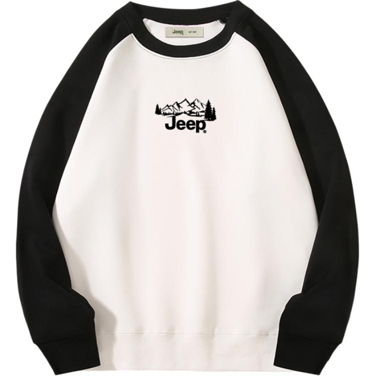 

Свитшот Unisex Crew Neck Moderate Regular Jeep, черный & белый