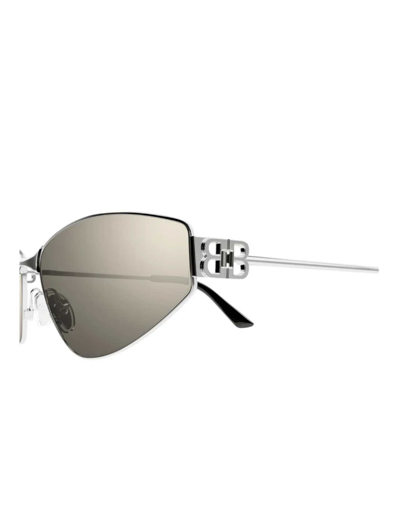 Солнцезащитные очки Razor в оправе 'кошачий глаз' Balenciaga Eyewear, серебряный — фото 3