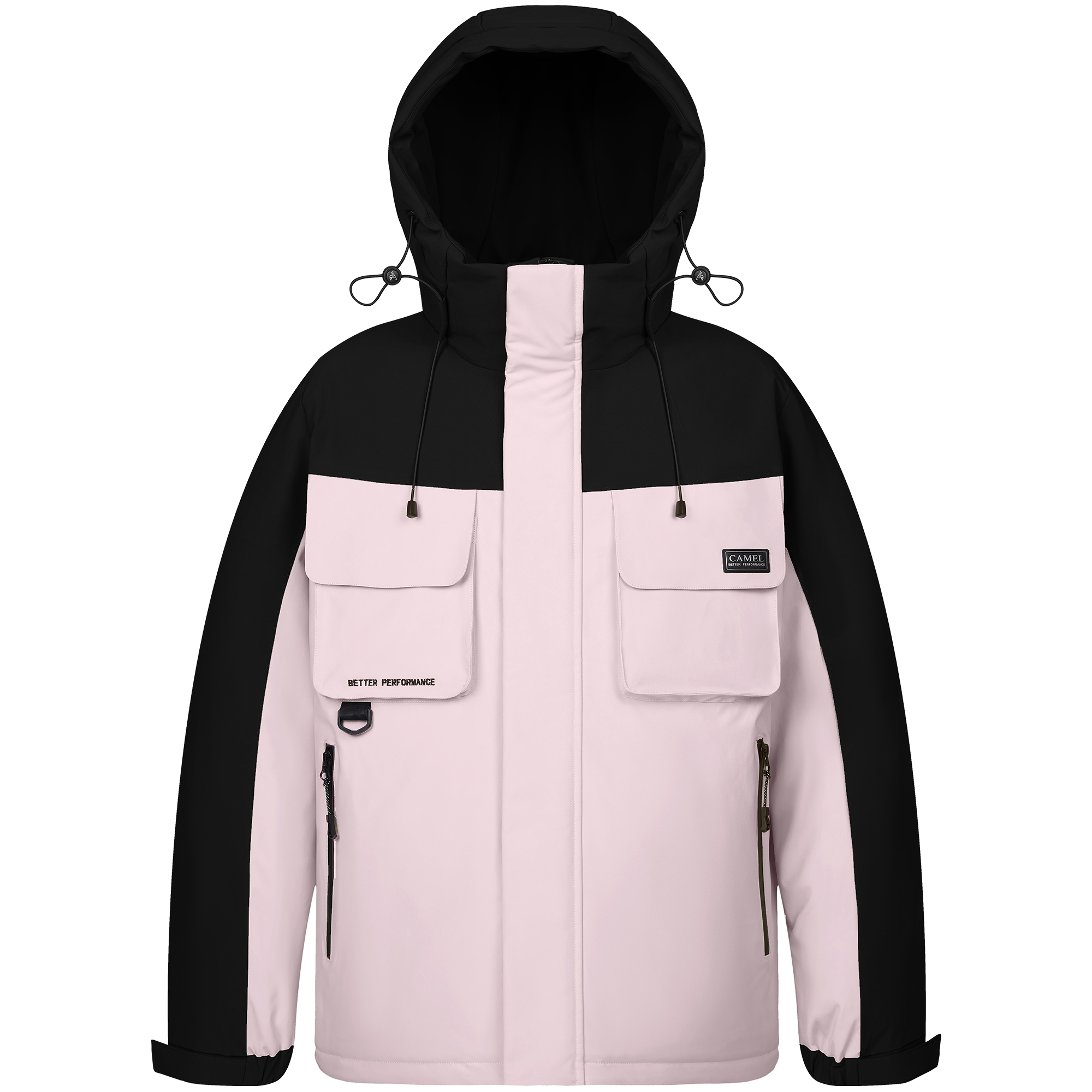 

CAMEL Теплая флисовая серия пуховик Unisex, Wood Purple/Phantom Black