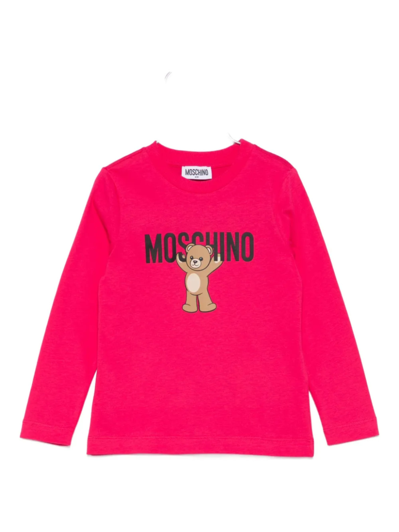 

Топ Moschino Kids с длинными рукавами и принтом «Тедди», розовый
