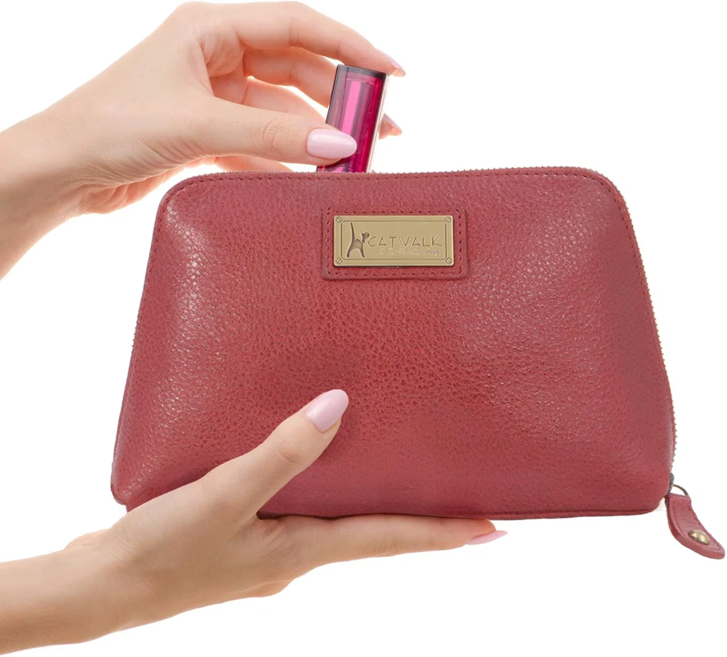 Женская кожаная косметичка «Emma» от Catwalk Collection Handbags Catwalk Collection Handbags, Black — фото 2