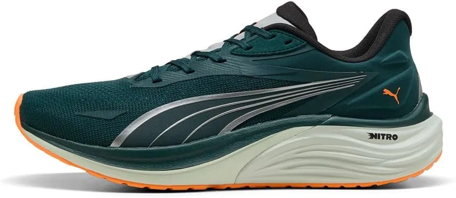 Мужские кроссовки Puma Electrify Nitro 4 для бега по улицам, Green Terrain Heat Fire — фото 4