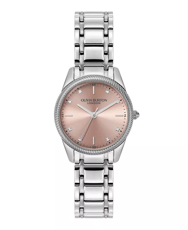 

Женские часы Egerton с серебристым браслетом из нержавеющей стали, 28 мм Olivia Burton, silver