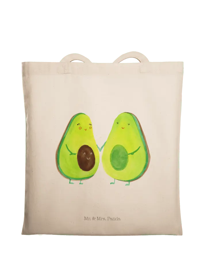 

Сумка для переноски Mr & Mrs Panda Avocado Pärchen ohne Spruch, кремовый