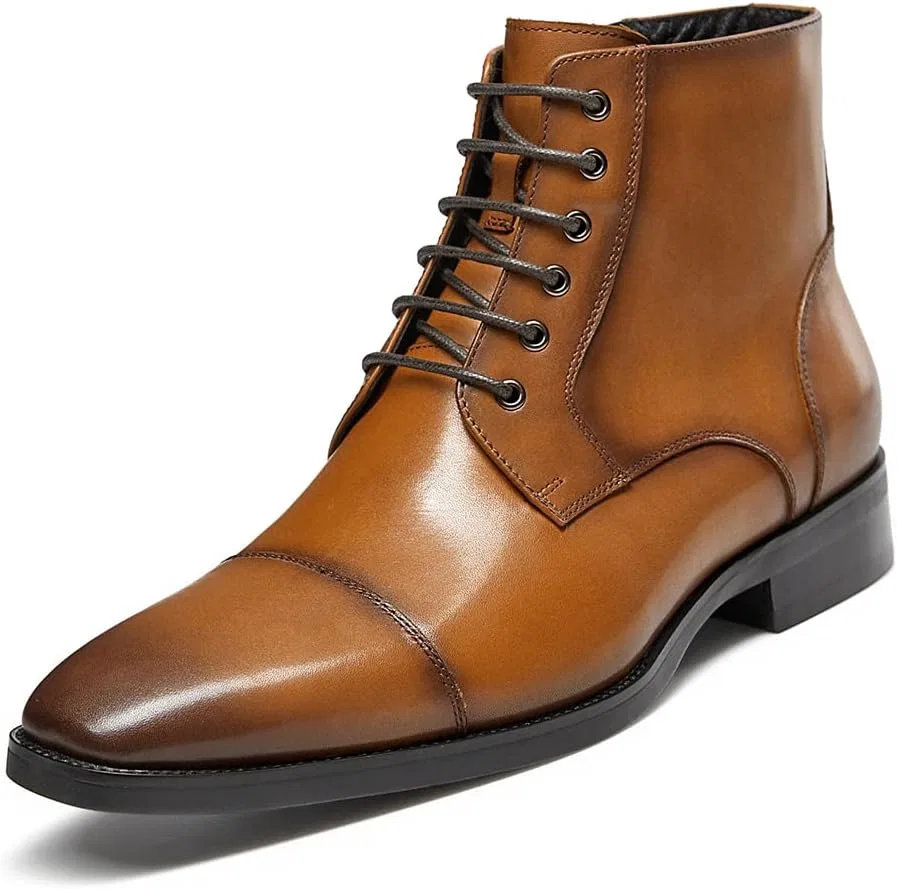 Мужские классические ботинки челси от GIFENNSE, Brown