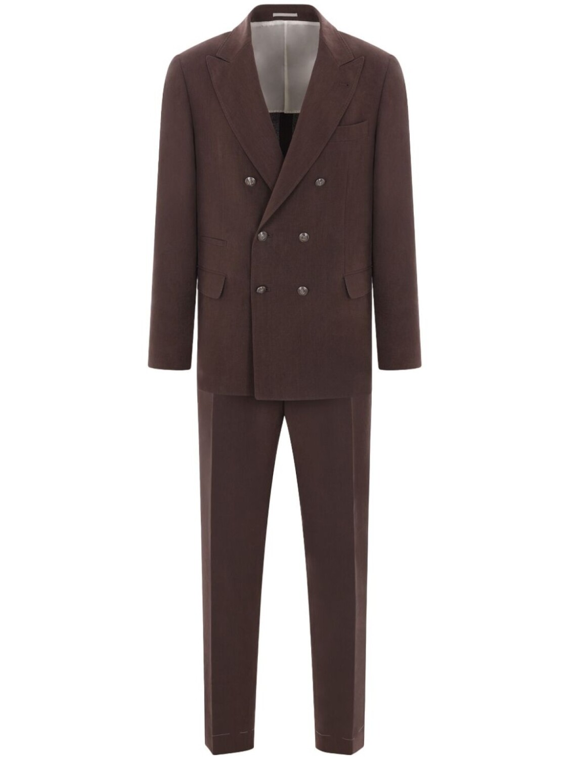 

Brunello Cucinelli льняной костюм, коричневый