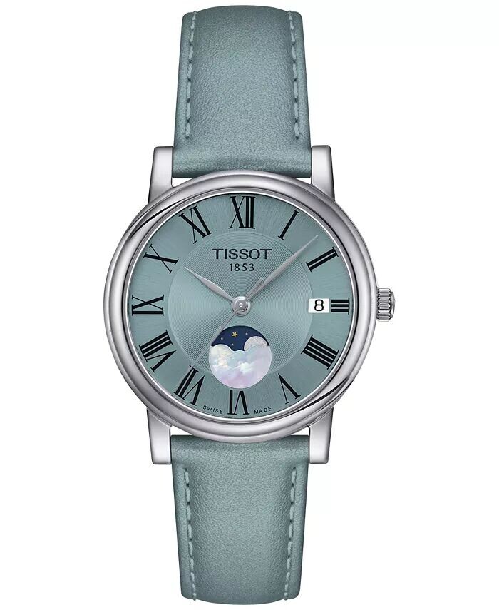 

Женские часы Carson Premium Lady Moonphase с синим кожаным ремешком, 32 мм Tissot