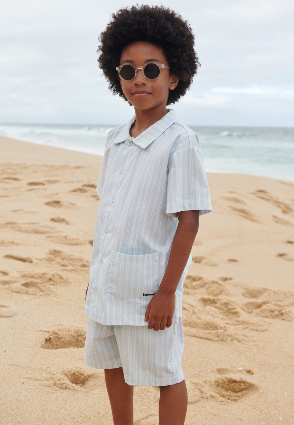 

Рубашка LEONA STRIPE UNISEX SET Liewood, светло-голубой