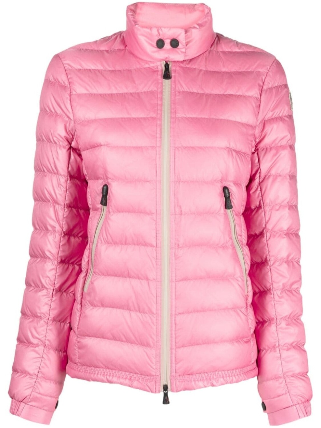 

Moncler Grenoble пуховик с нашивкой-логотипом, розовый