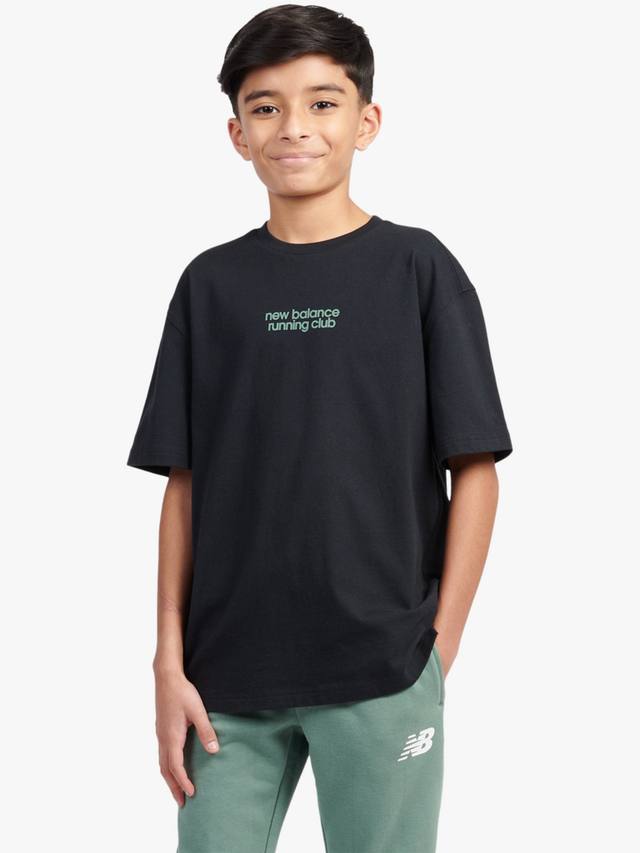 

Детская хлопковая футболка с принтом на спине New Balance, Caviar