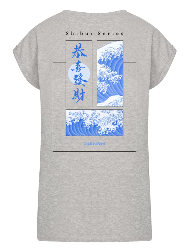 

Футболка с удлиненными плечами Shibui Series Japan Streetstyle серого цвета в мелкий узор F4NT4STIC, Серый, Футболка с удлиненными плечами Shibui Series Japan Streetstyle серого цвета в мелкий узор F4NT4STIC