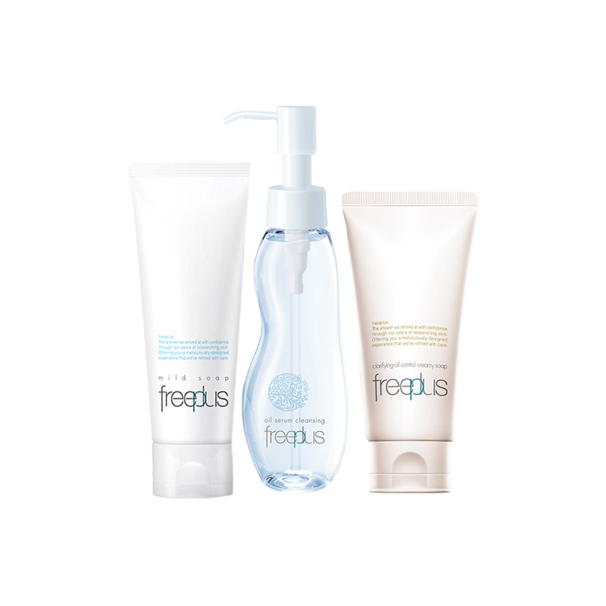 

FULIFANGSI набор для ухода за кожей очищающий и успокаивающий 100г+100мл+80г Freeplus