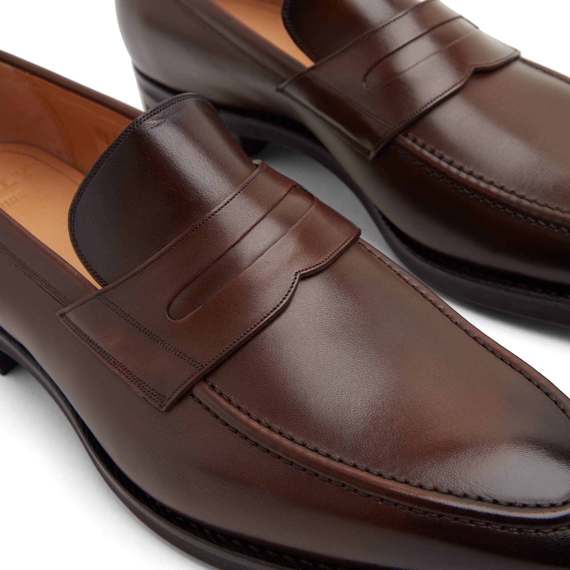Bally Score 6231394 Мужские полукоричневые лоферы из телячьей кожи — фото 2