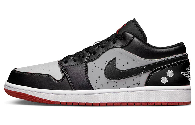 

Кроссовки Air Jordan 1 Vintage Basketball Shoes Men Low-top Black/grey, черный