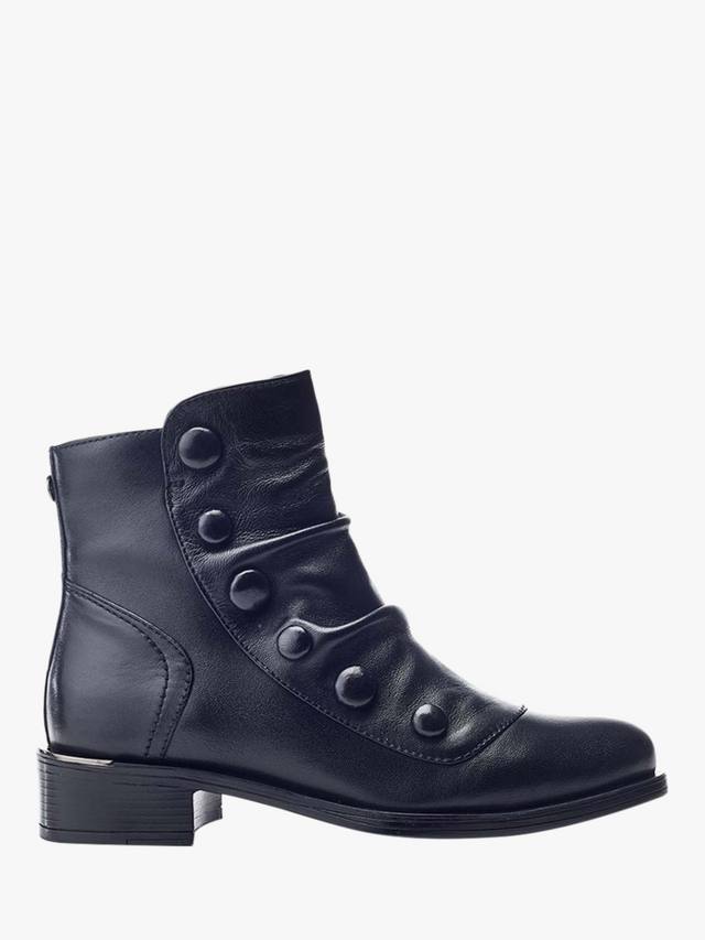 Ботильоны из кожи elita с рюшами Moda in Pelle, черный