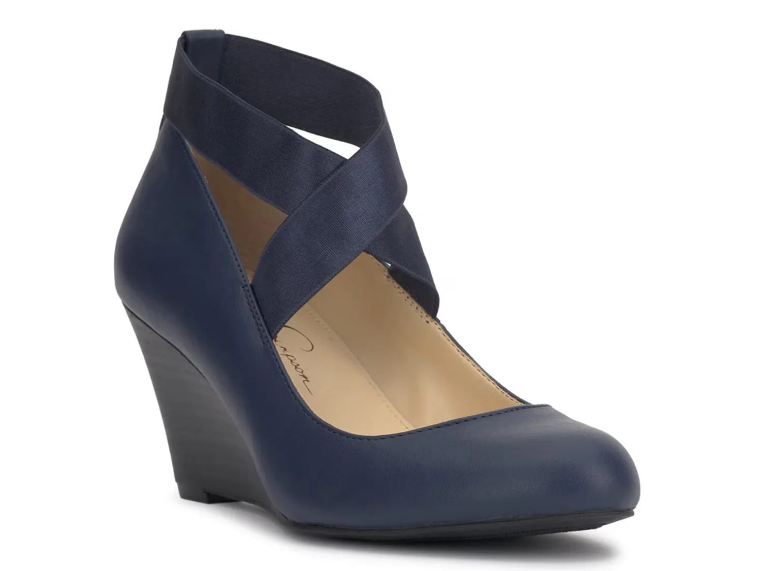 

Сандалии Saedra Wedge Pump Jessica Simpson, темно-синий