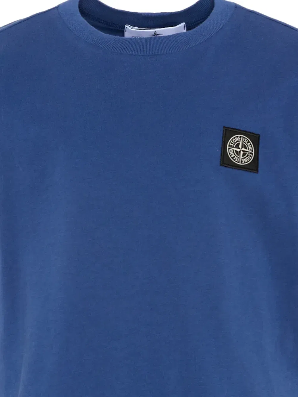 Футболка с короткими рукавами и нашивкой Stone Island Junior, синий — фото 3