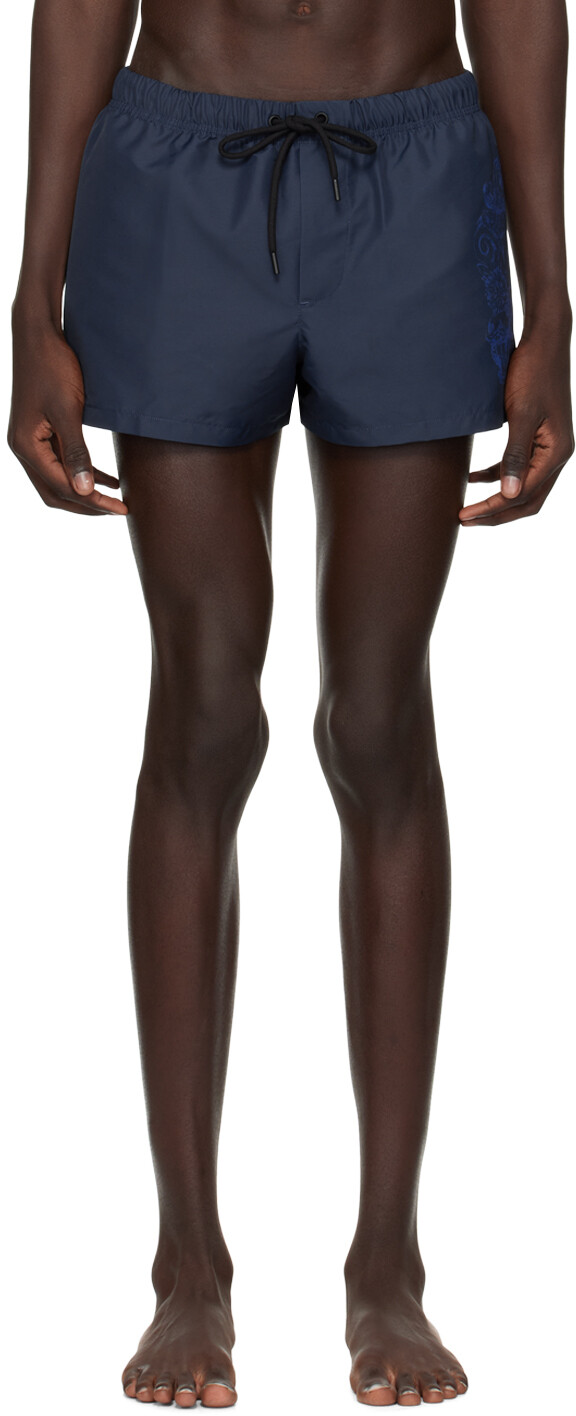 

Темно-синие шорты для плавания Cartouche Versace Underwear