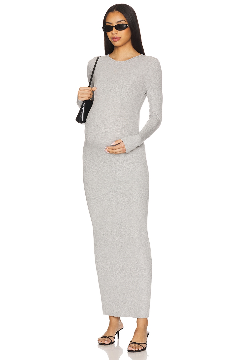

Макси-платье в рубчик Bumpsuit, heather grey