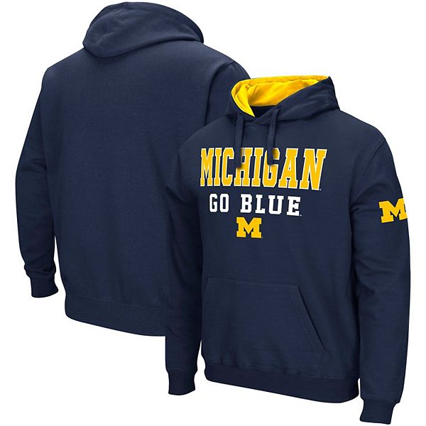 

Мужской свитшот Michigan Wolverines с капюшоном в цвете navy Colosseum, Синий, Мужской свитшот Michigan Wolverines с капюшоном в цвете navy Colosseum
