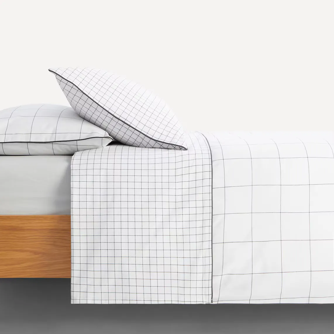 

Комплект хлопкового простыни Squares Basics El Corte Inglés, серый