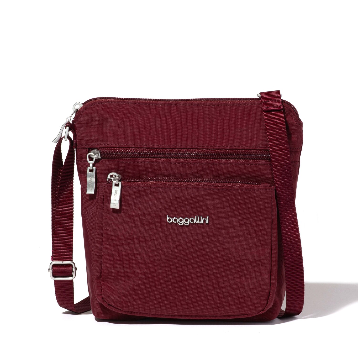 

Сумка через плечо Baggallini с карманом и RFID, цвет Dark Cherry, Красный, Сумка через плечо Baggallini с карманом и RFID, цвет Dark Cherry