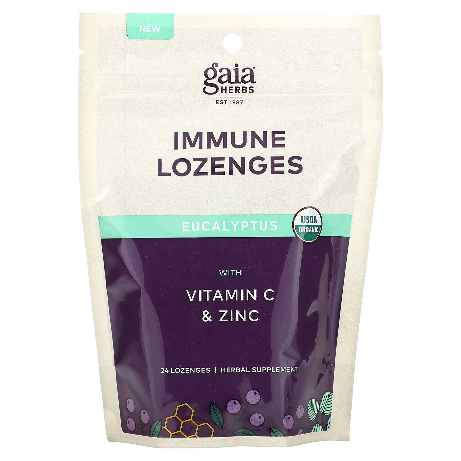 

Пастилки для иммунитета, эвкалипт, 24 пастилки Gaia Herbs