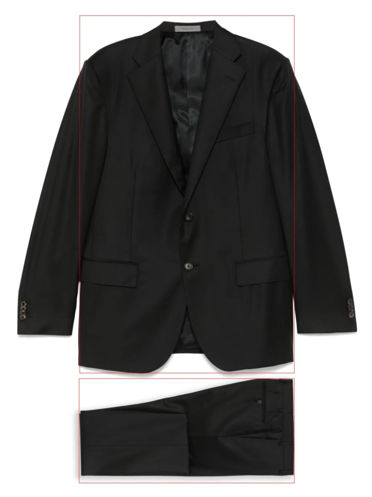 

Однобортный костюм из натуральной шерсти Corneliani, черный