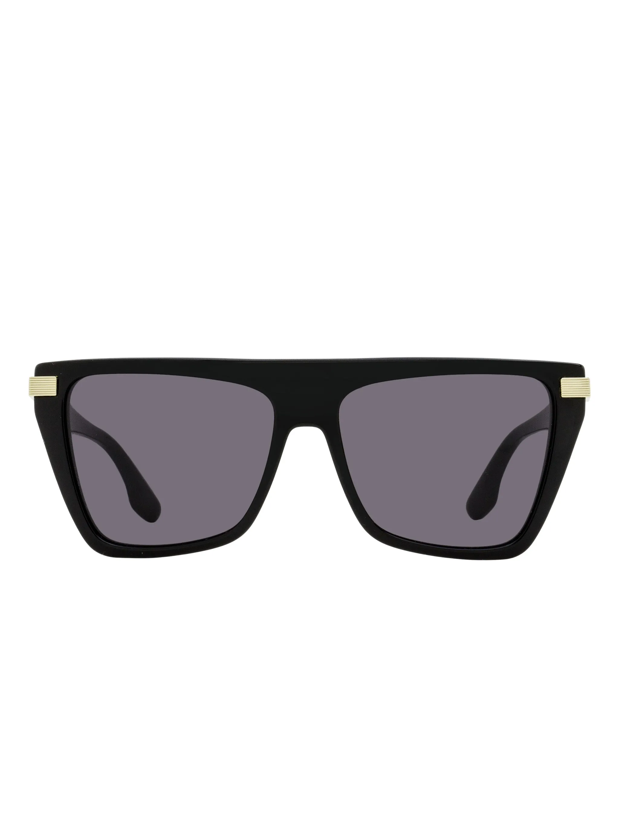 

Солнцезащитные очки с ребристыми шарнирами Victoria Beckham Eyewear, черный