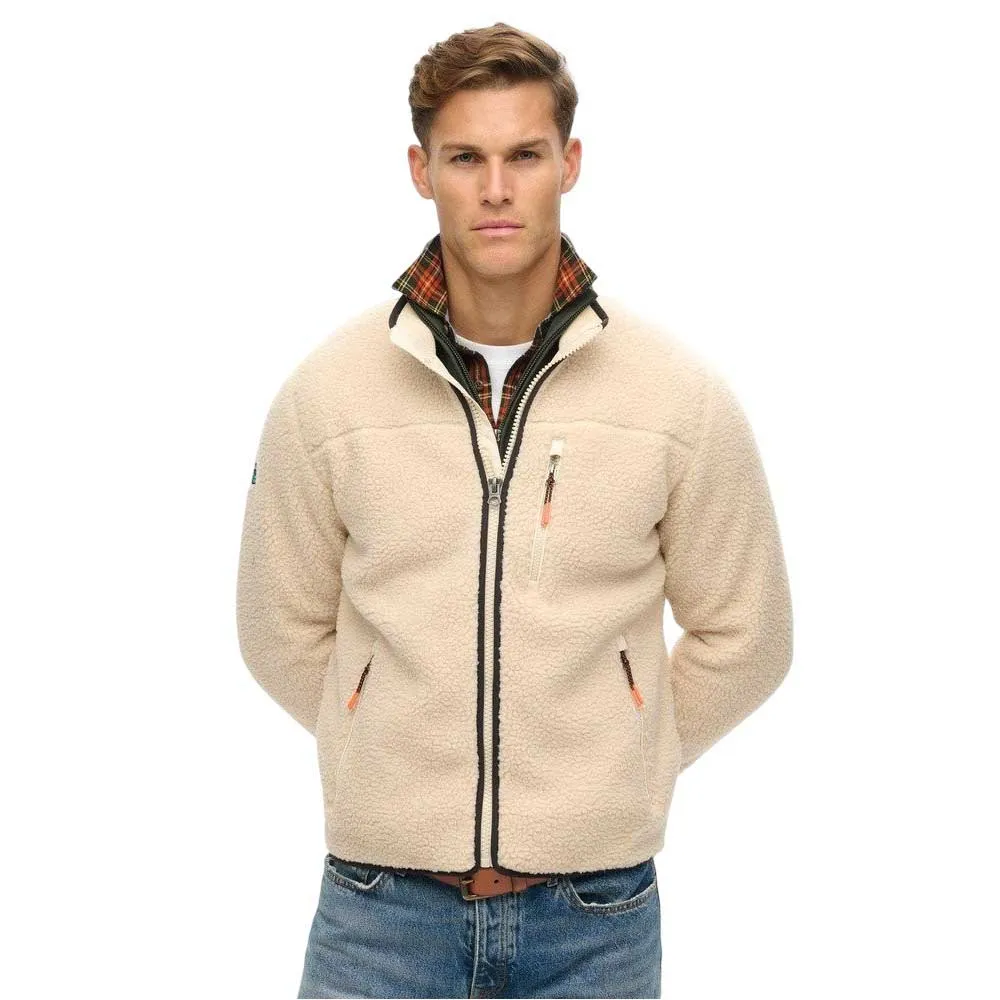 

Куртка Superdry Outdoor Fleece, бежевый
