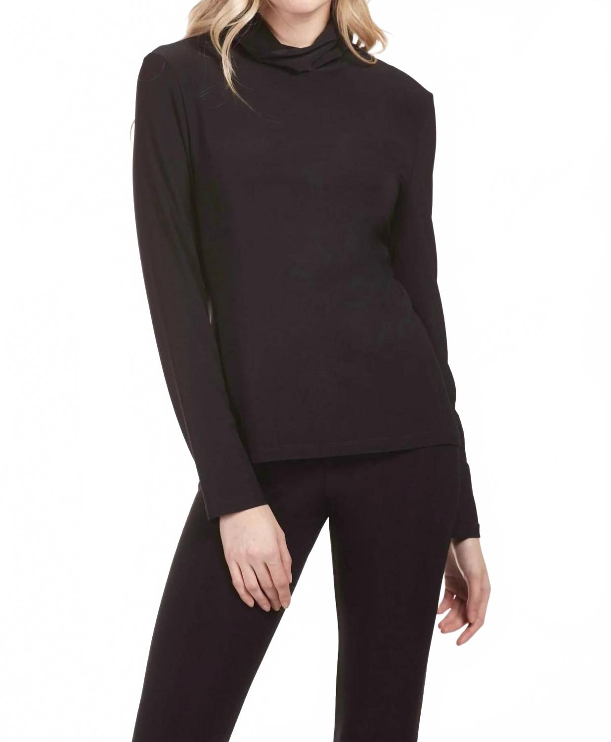 

Turtleneck Knit Top In Black Frank Lyman