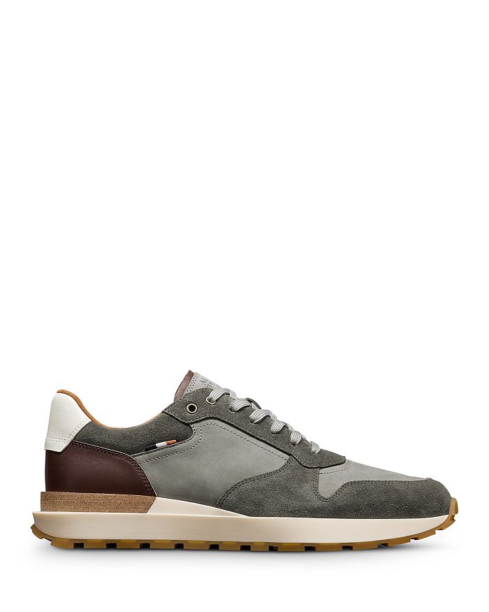 Мужские кожаные кроссовки Lionel Low Top Allen Edmonds, серый — фото 4