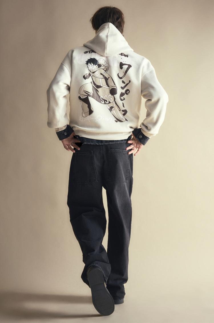 

Цельная толстовка с капюшоном Pull And Bear, экрю
