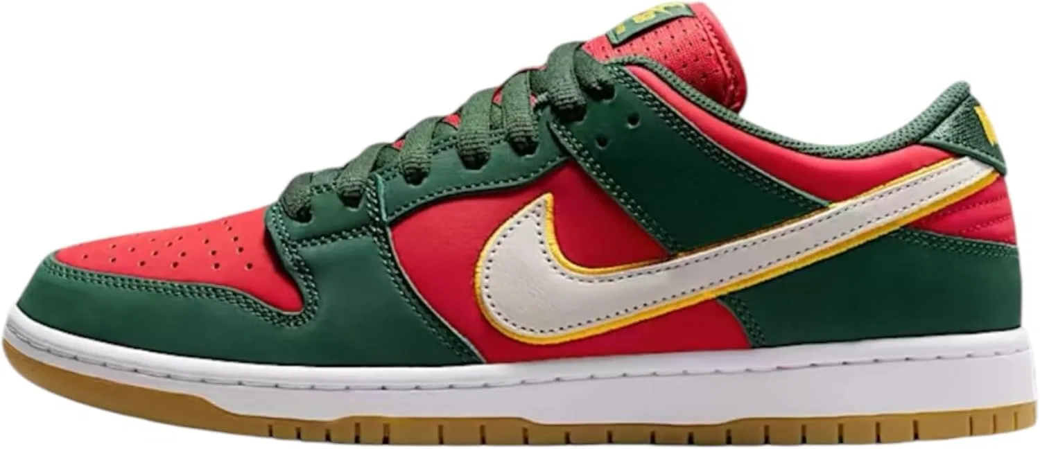 Кроссовки мужские Nike Dunk Low Retro, цвет Fir/White-university Gold