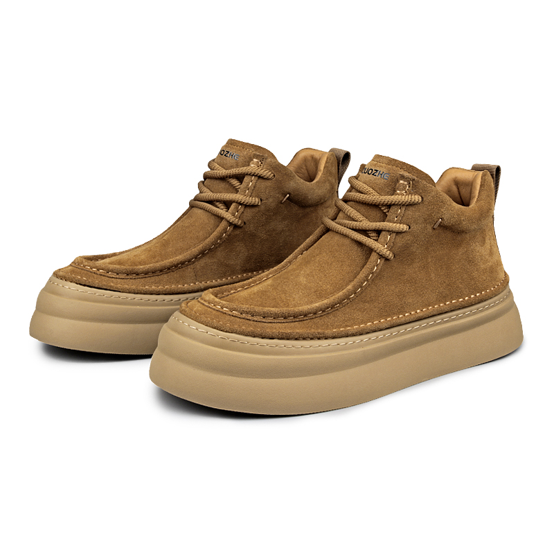 ZUOZHE Платформенные мужские ботинки на щиколотку цвета хаки, цвет Khaki — фото 4