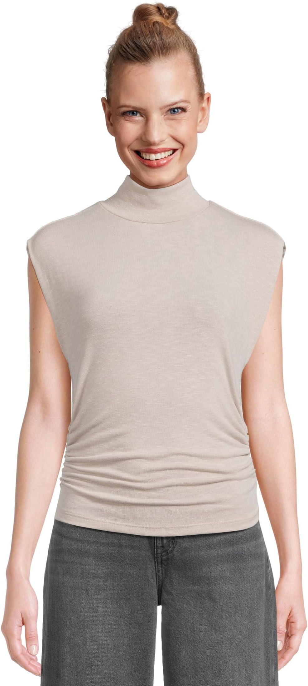 

Топ Michael Stars Tina Mock Neck Top, цвет Oatmeal