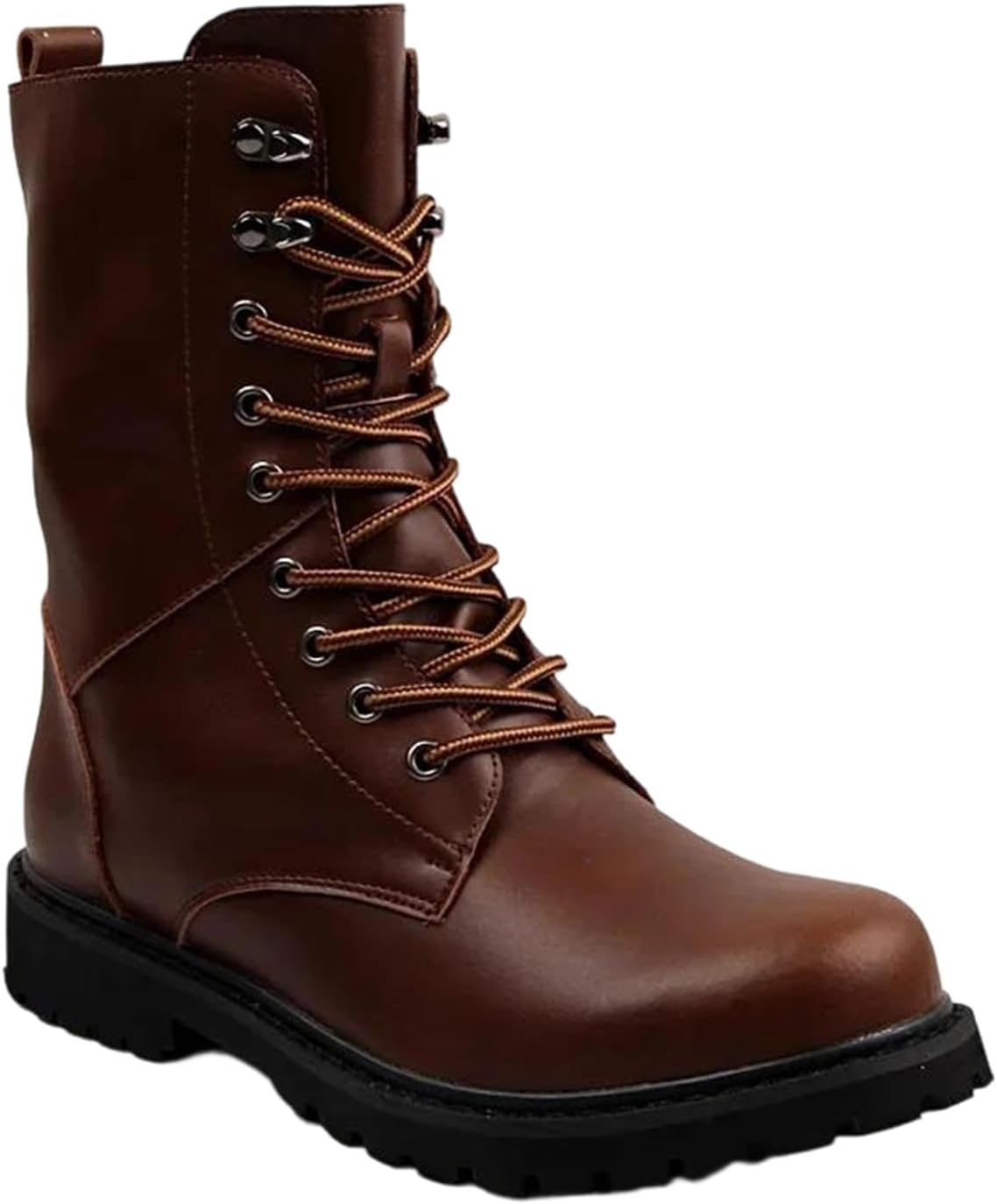 

Мужские кожаные походные ботинки Alloaone с легким надеванием, противоскользящие, для прогулок и работы, удобные и поддерживающие стопу, 2601 Brown