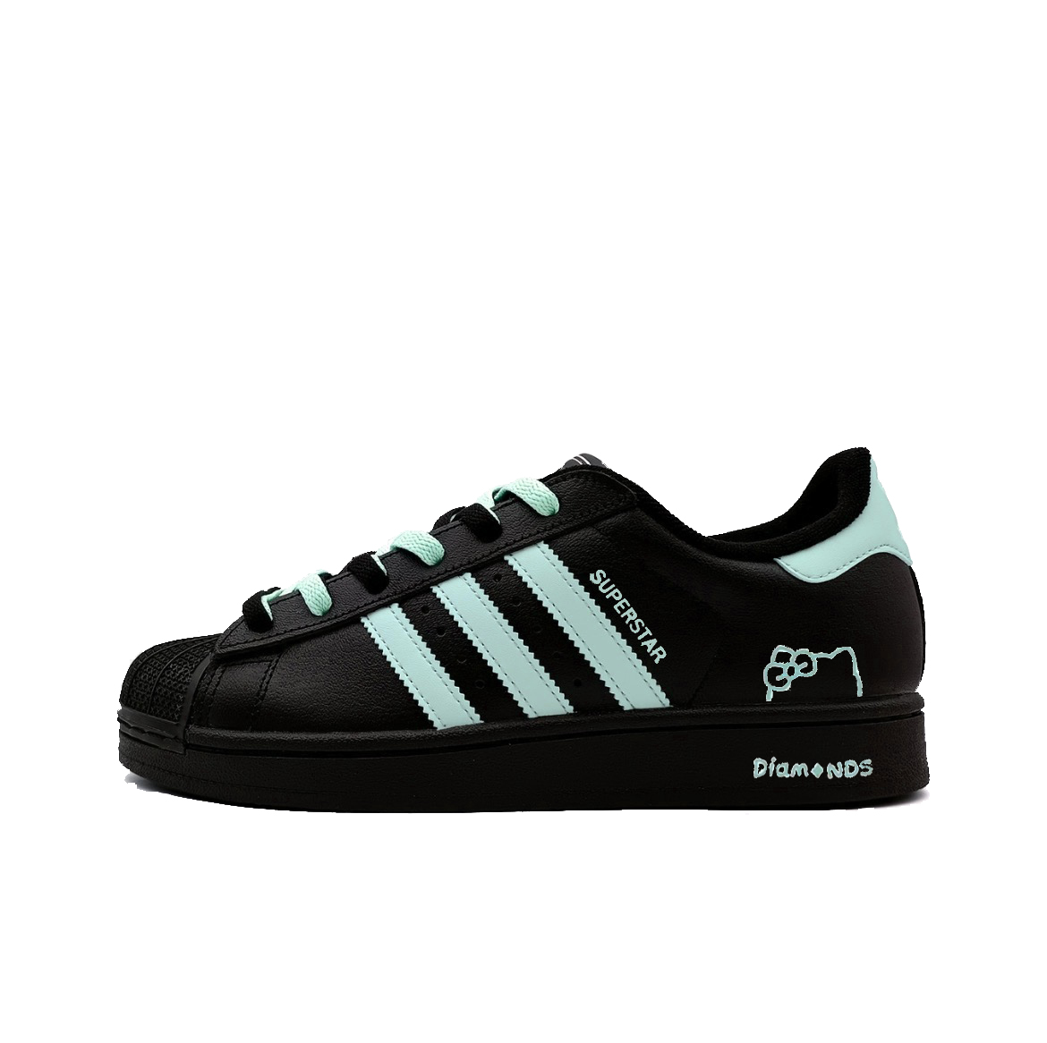 

Superstar 2 Abrasion Resistant Low top детские скейтбординг кроссовки Unisex Adidas Originals, черный