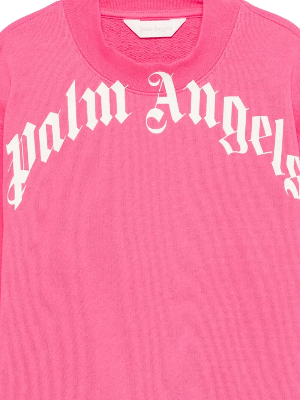 Топ с логотипом и круглым вырезом Palm Angels Kids, розовый — фото 3