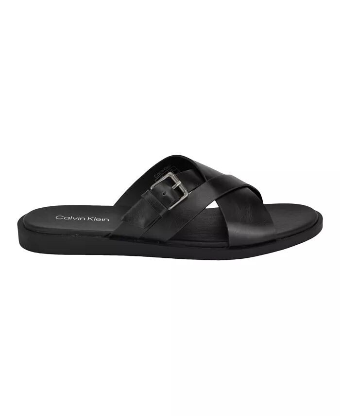 Мужские повседневные сандалии Elon Slip-On Flat Calvin Klein, черный — фото 2