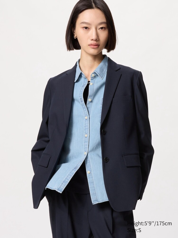 

Свободный пиджак по фигуре Uniqlo, цвет 69 синий