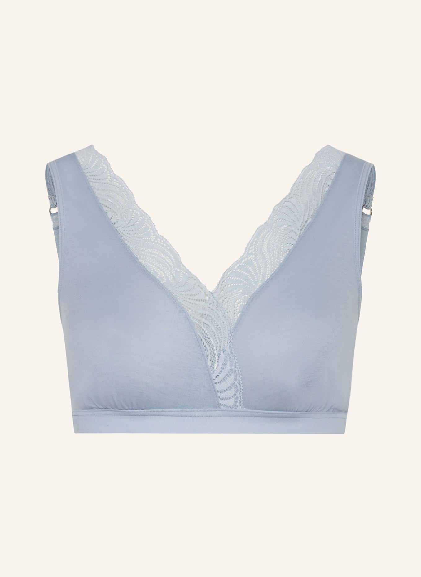 

Мягкий бюстгальтер из хлопка. Hanro, голубой