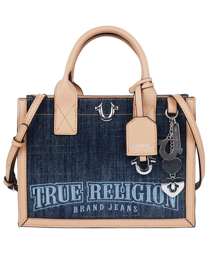 

Джиговая сумка-шоппер с логотипом Bombe True Religion, синий