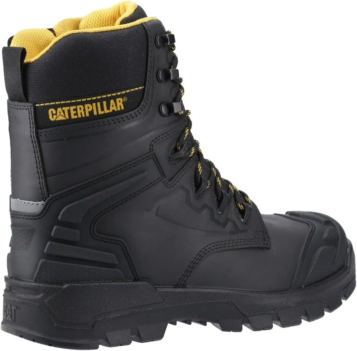Мужские водонепроницаемые защитные ботинки Caterpillar Striver XL, высота подошвы 8 дюймов, Black Yellow — фото 2