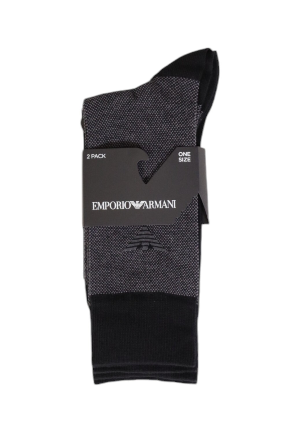 

Носки мужские Emporio armani underwear с принтом 2 пары, серо-черный