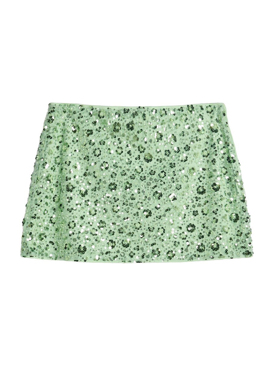 

Мини юбка Bershka, Green/Light green