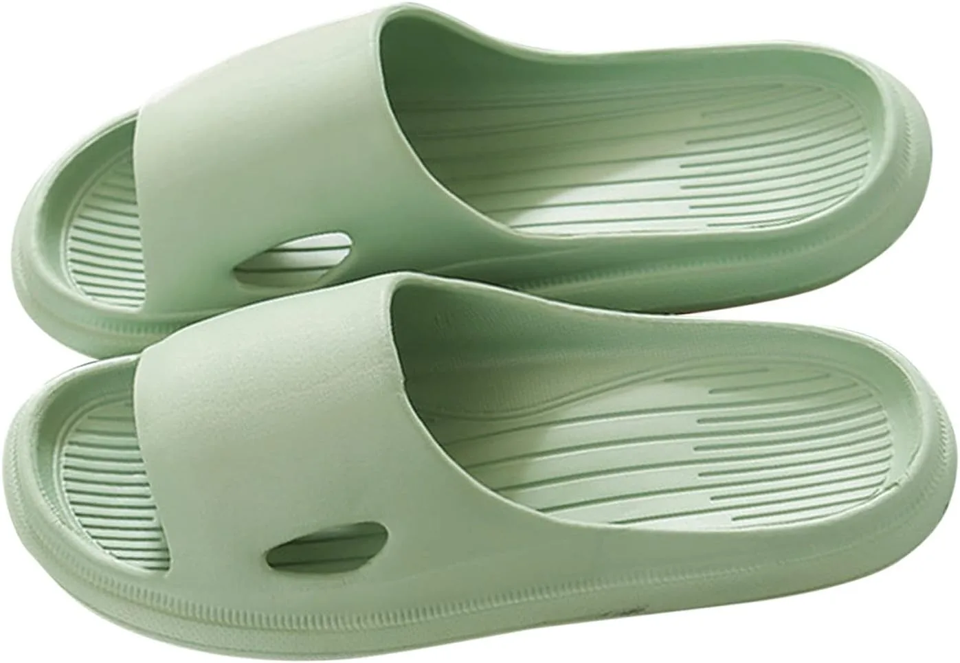 Тапочки мужские и женские, летние тапочки, ультрамягкие и удобные, с цветными облаками, тапочки для бассейна, нескользящие, легкие, тапочки для душа, пляжа, дома и улицы Meaunzyl, зеленый — фото 3