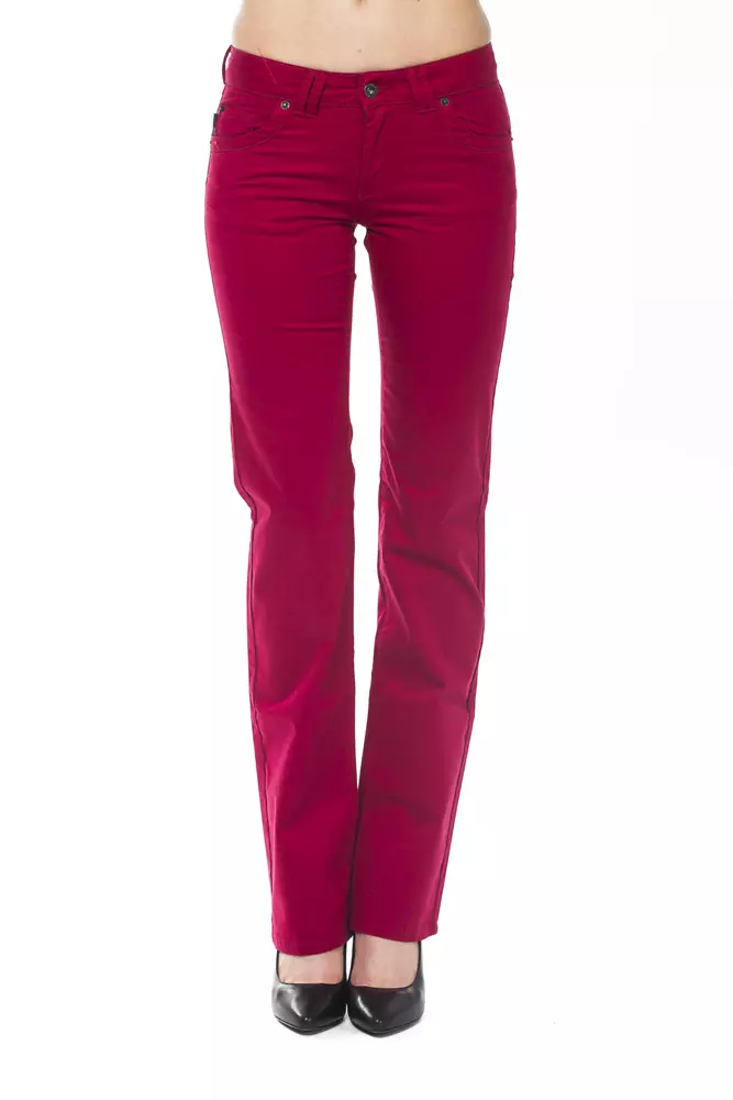 

Красные хлопковые женские брюки Ungaro Sport