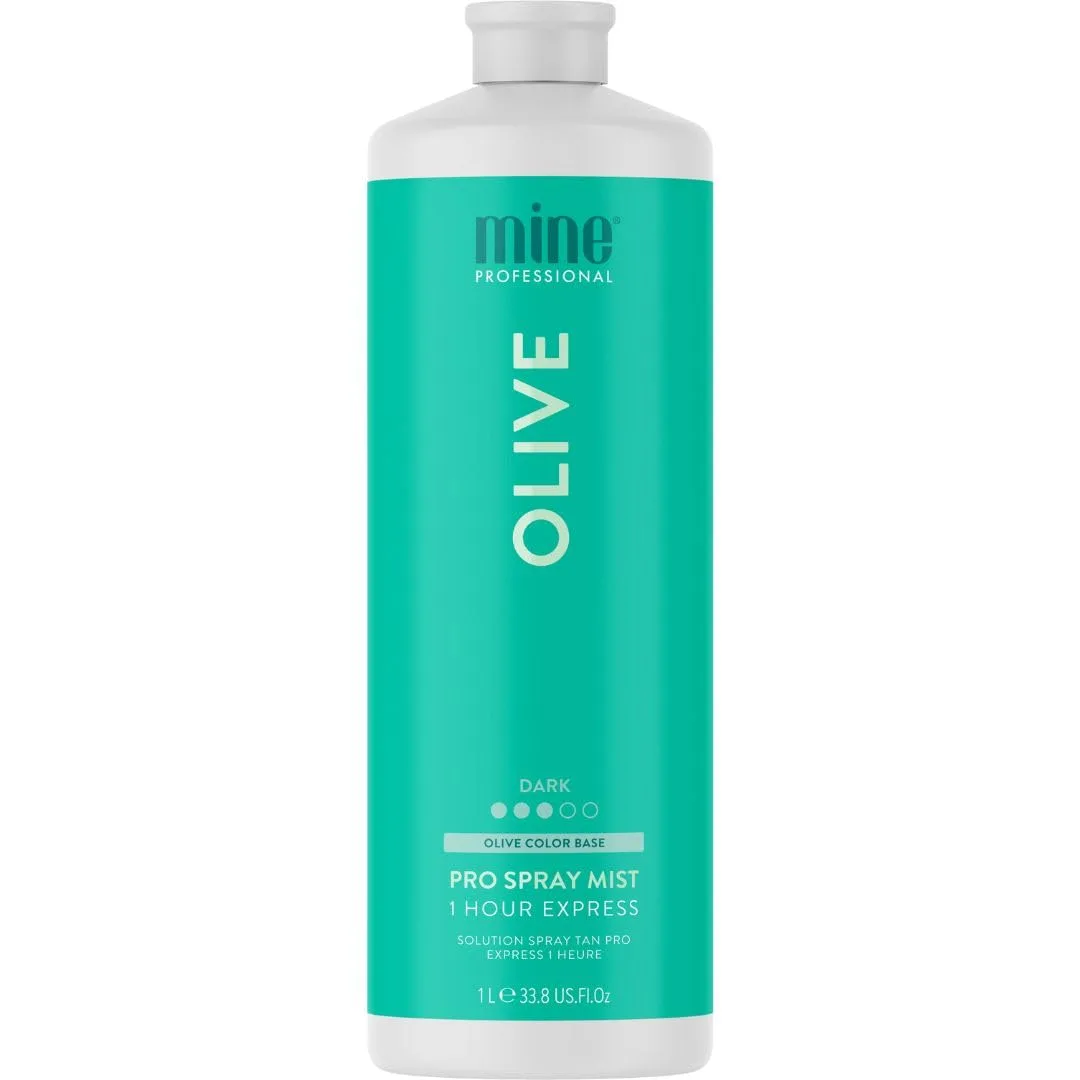 MineTan спрей для автозагара Olive, для темного бронзового оттенка, быстросохнущий, экспресс-загар за 1 час, увлажняющий, профессиональная формула, веганский, 1000 мл Minetan Body.Skin, Dark